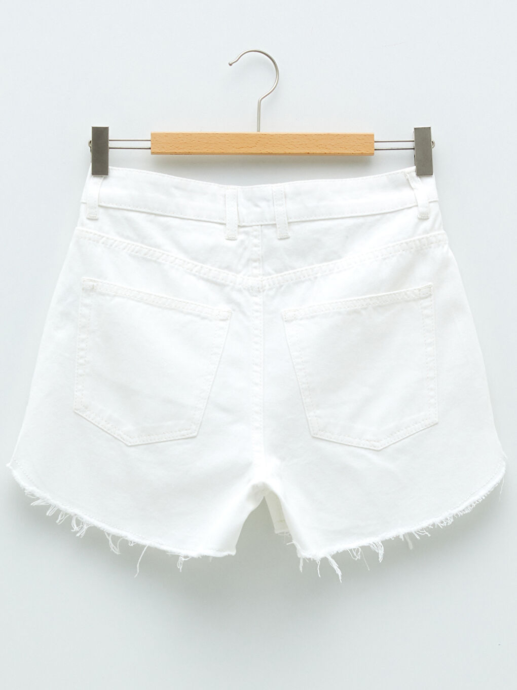 Short en jean à coupe standard avec détails de poche pour Femmes-6
