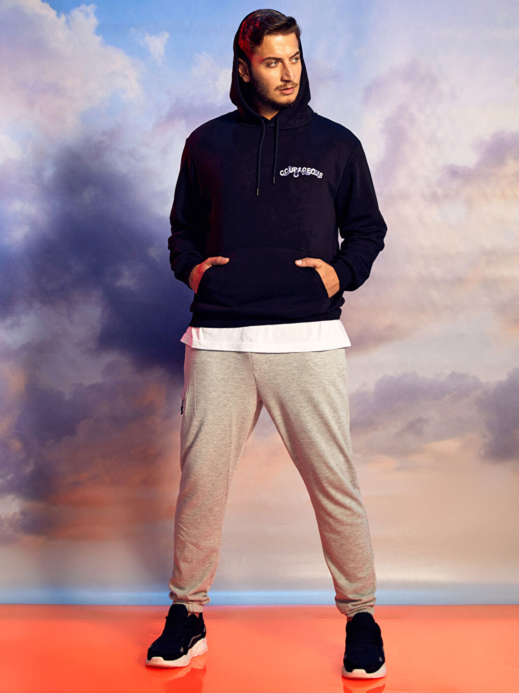 Gri X-SIDE x Berkay Yuvakuran Erkek Jogger Eşofman Altı - Standart Kalıp