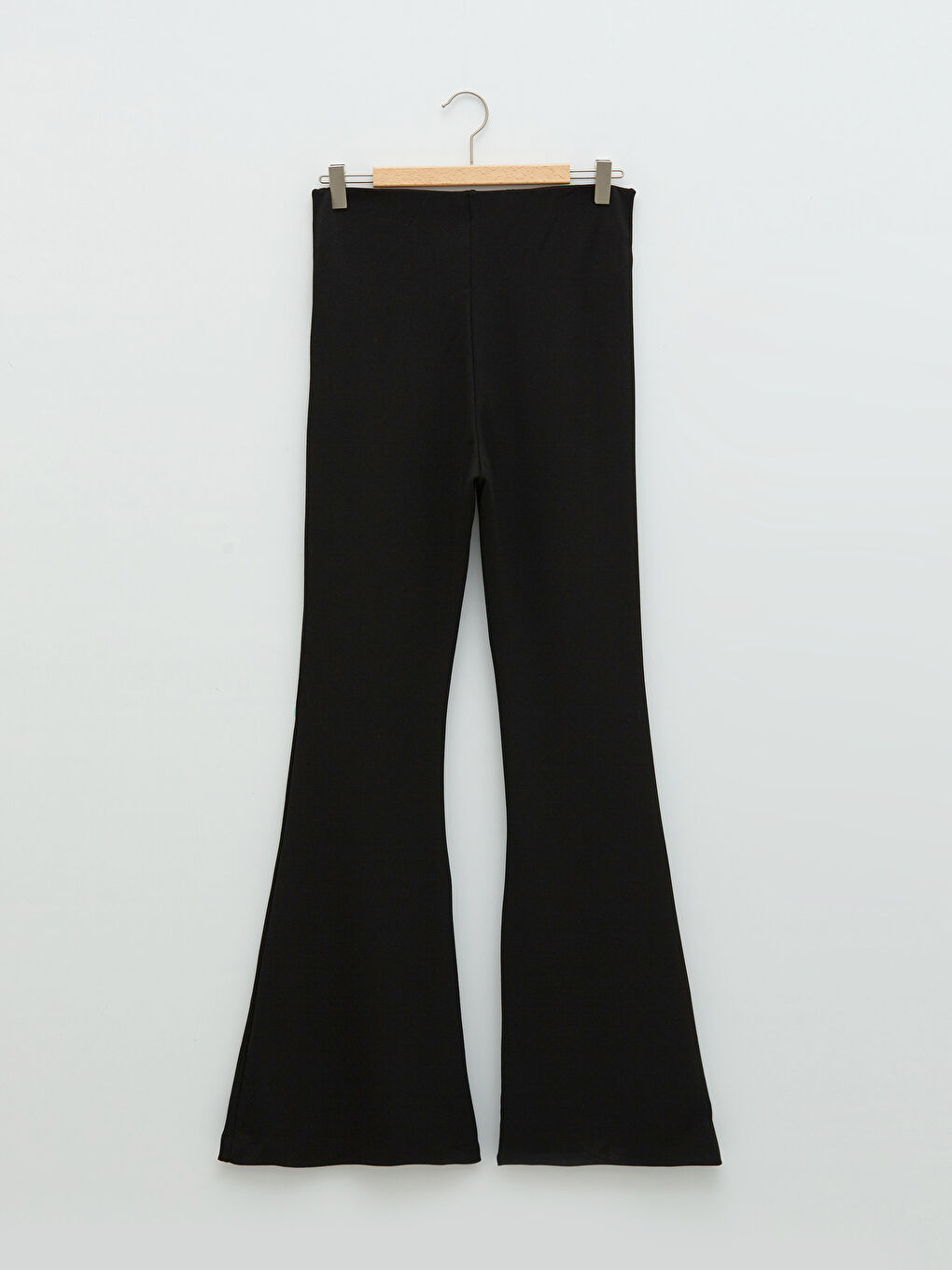 Siyah Rahat Kalıp Geniş Paça Kadın Pantolon-6