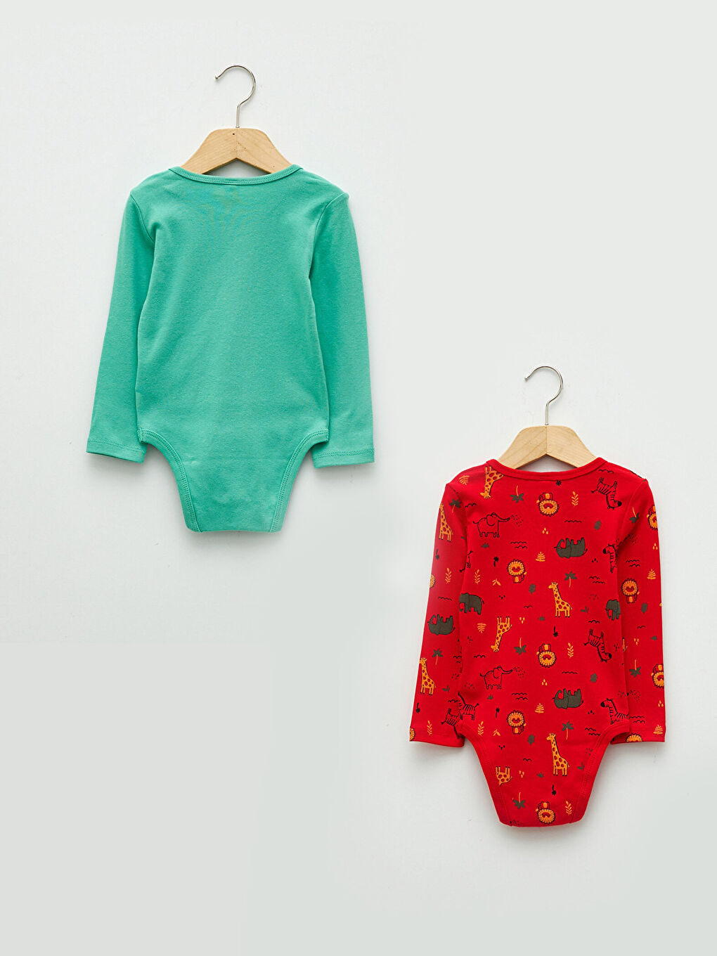 Κορμάκι με κούμπωμα Μακρυμάνικο Εκτυπωμένο Baby Boy με Στρογγυλή λαιμόκοψη 2-πακέτα-1