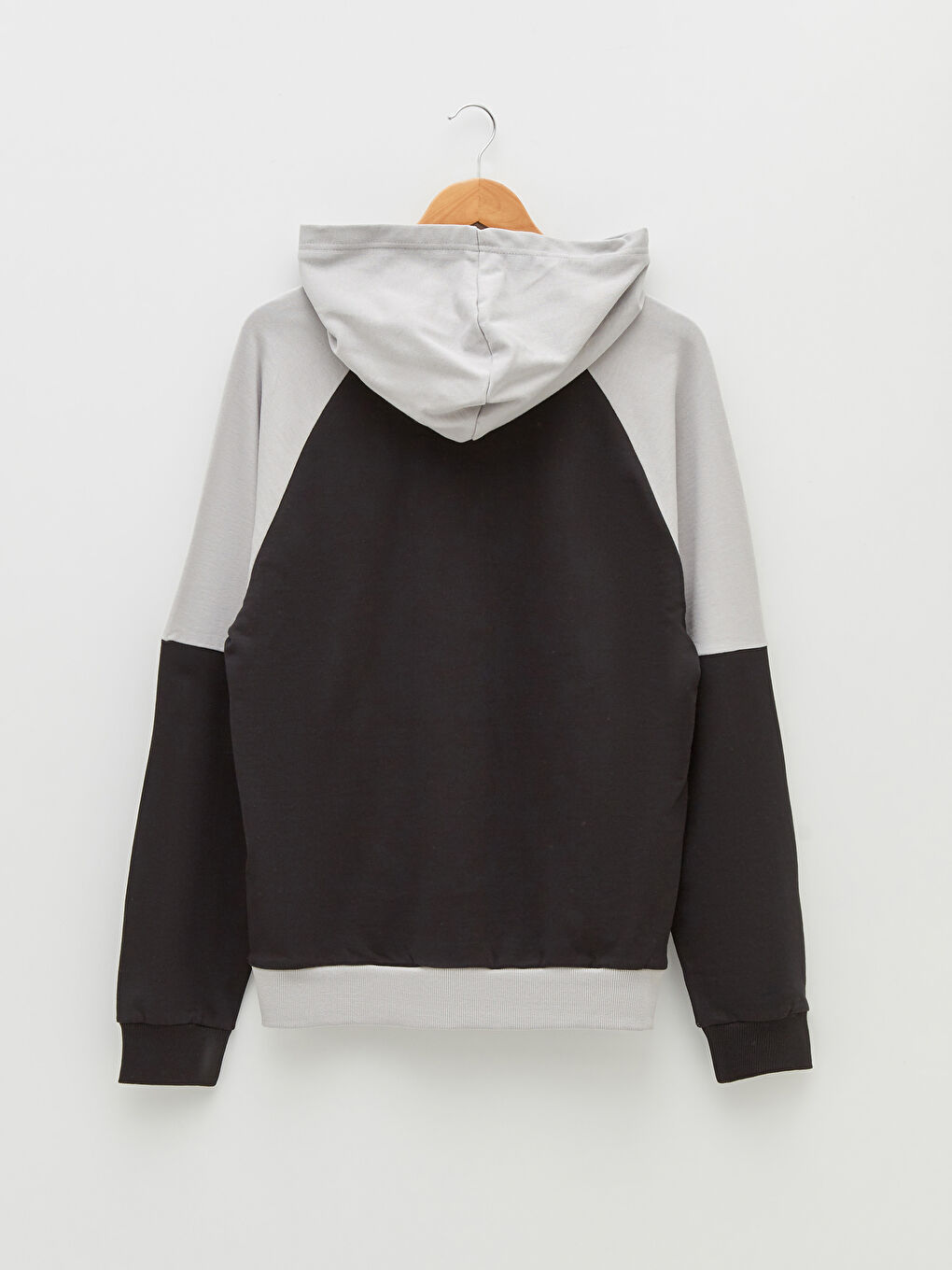 Uzun Kollu Baskılı Erkek Hoodie-1