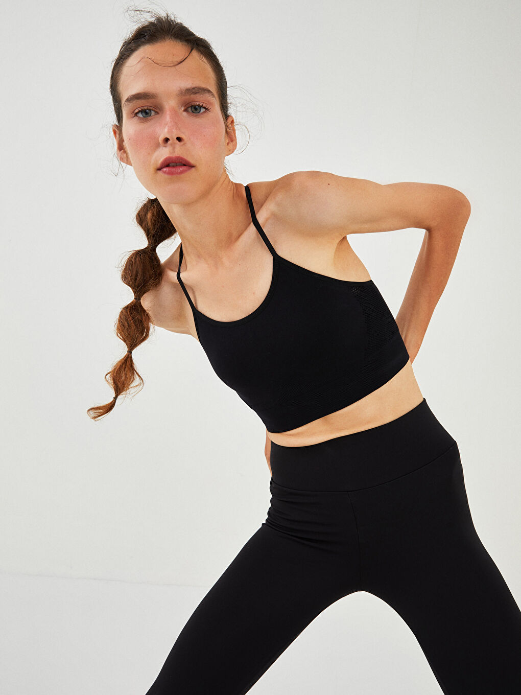 Bustieră Sport Activă Seamless Dreaptă cu Bretele pentru Femei-3