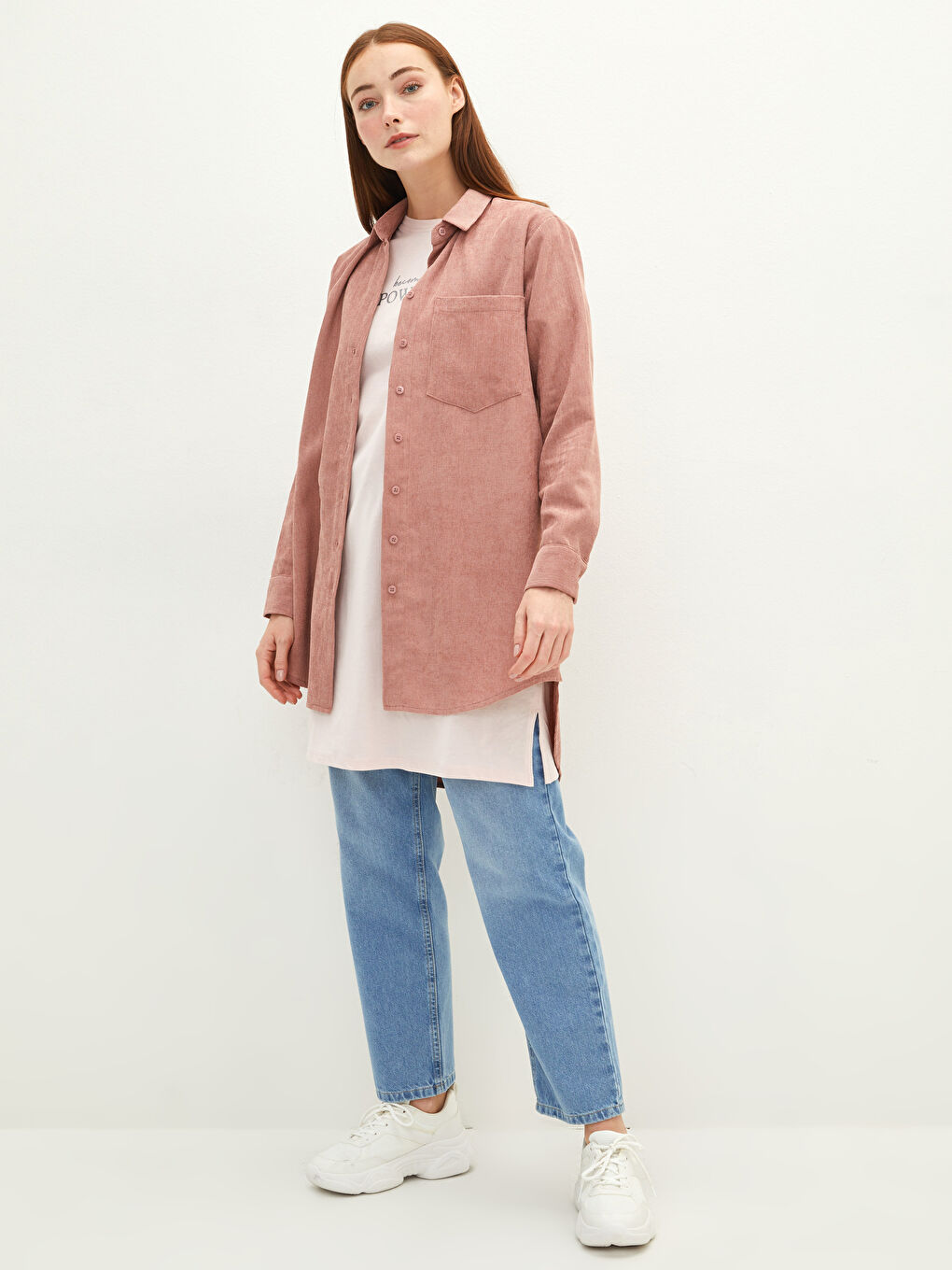 Crew Neck Printed Short Sleeve Cotton Women's Tunic-2