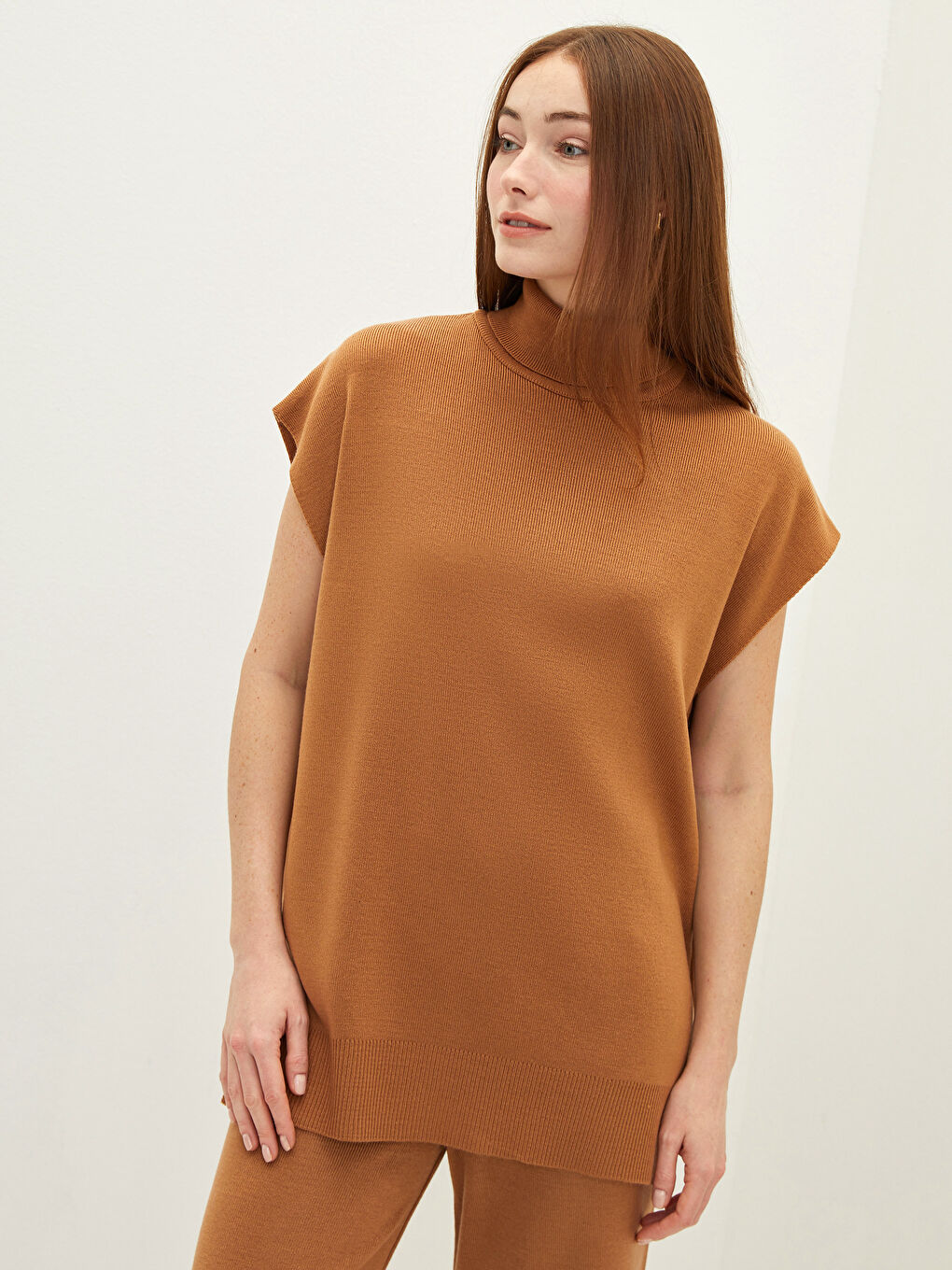 Women's Turtleneck Regular Poncho-1