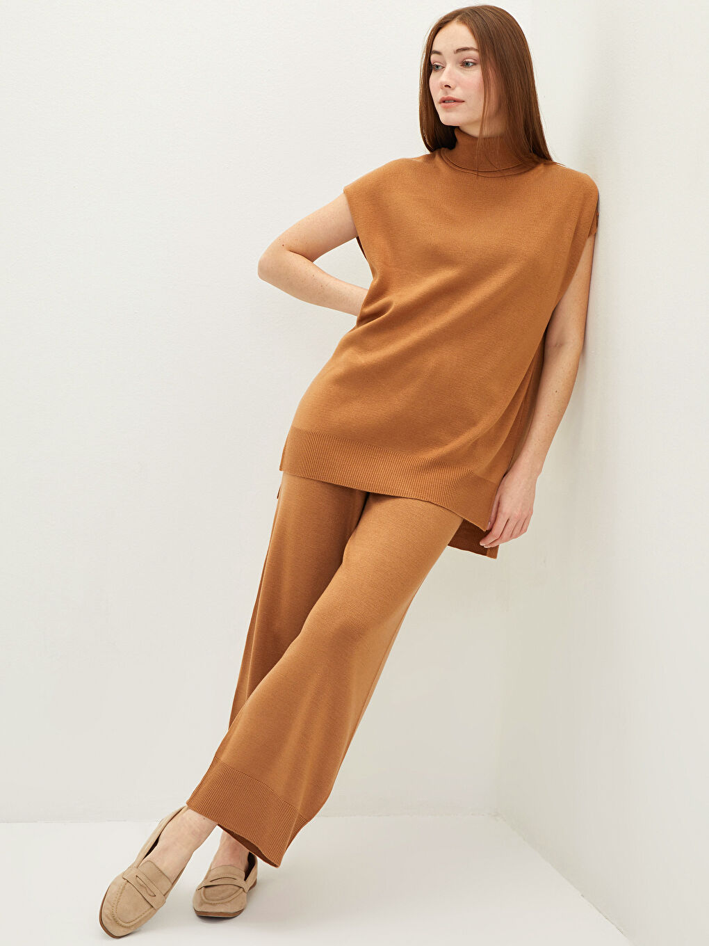 Women's Turtleneck Regular Poncho-2
