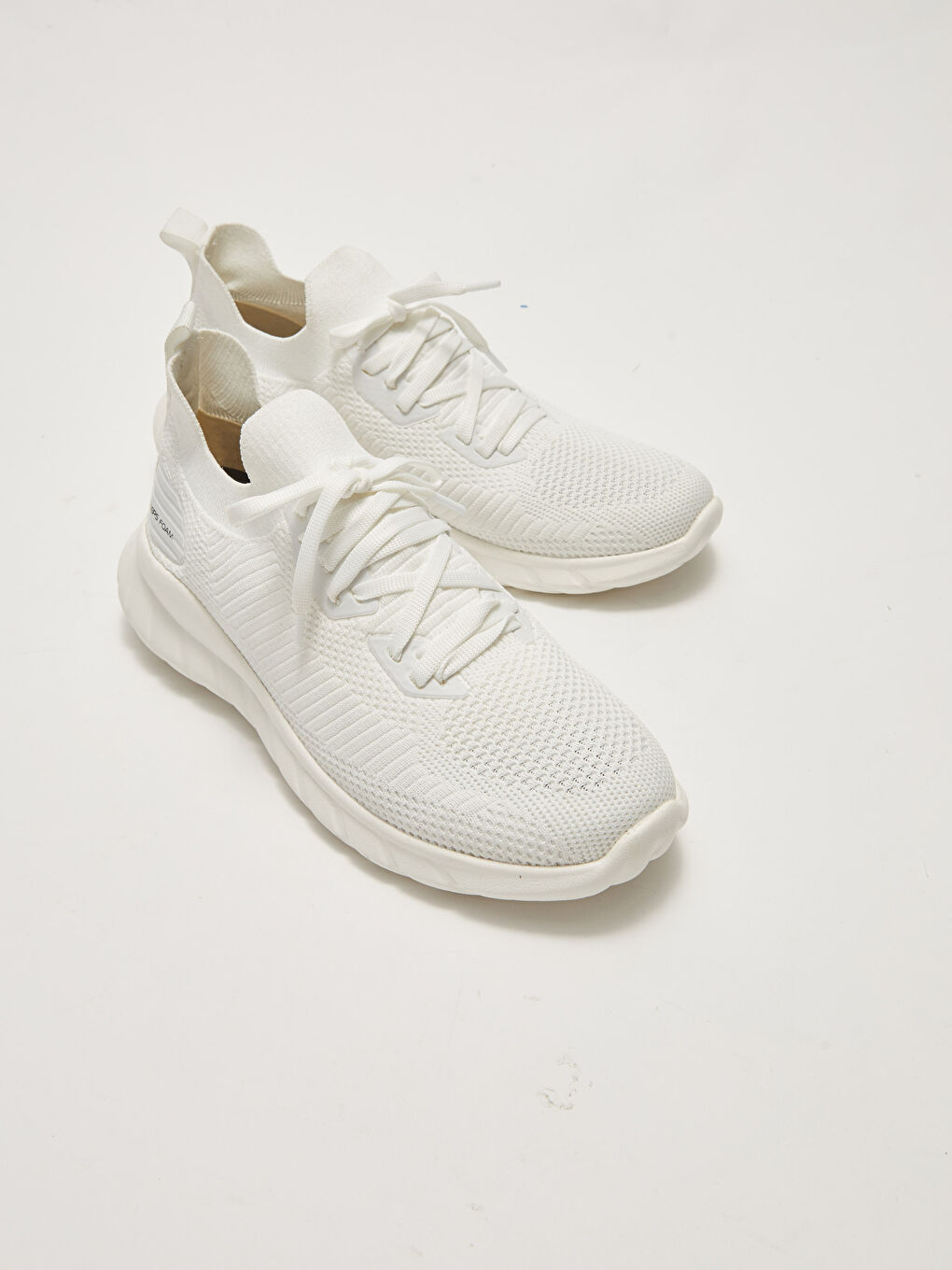 Beyaz File Detaylı Kalın Tabanlı Erkek Aktif Spor Ayakkabı-2