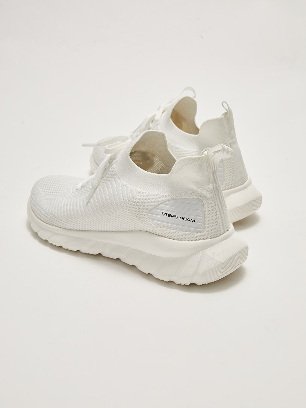 Beyaz File Detaylı Kalın Tabanlı Erkek Aktif Spor Ayakkabı-4