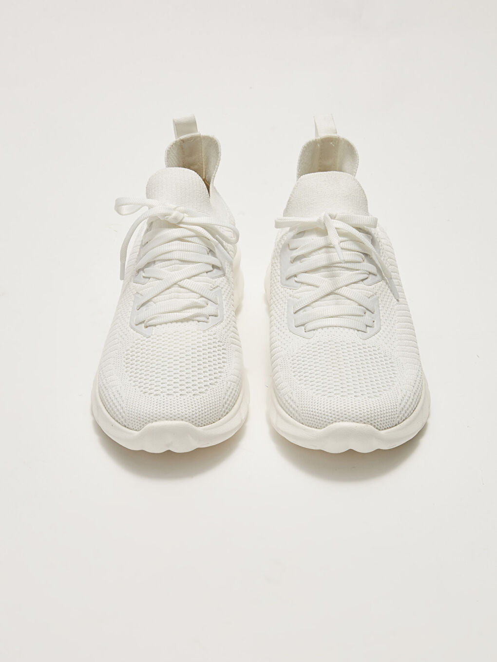 Beyaz File Detaylı Kalın Tabanlı Erkek Aktif Spor Ayakkabı-5