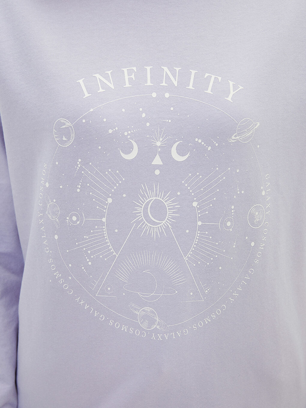 Crew Neck Printed Long Sleeve Women's Sweatshirt-3