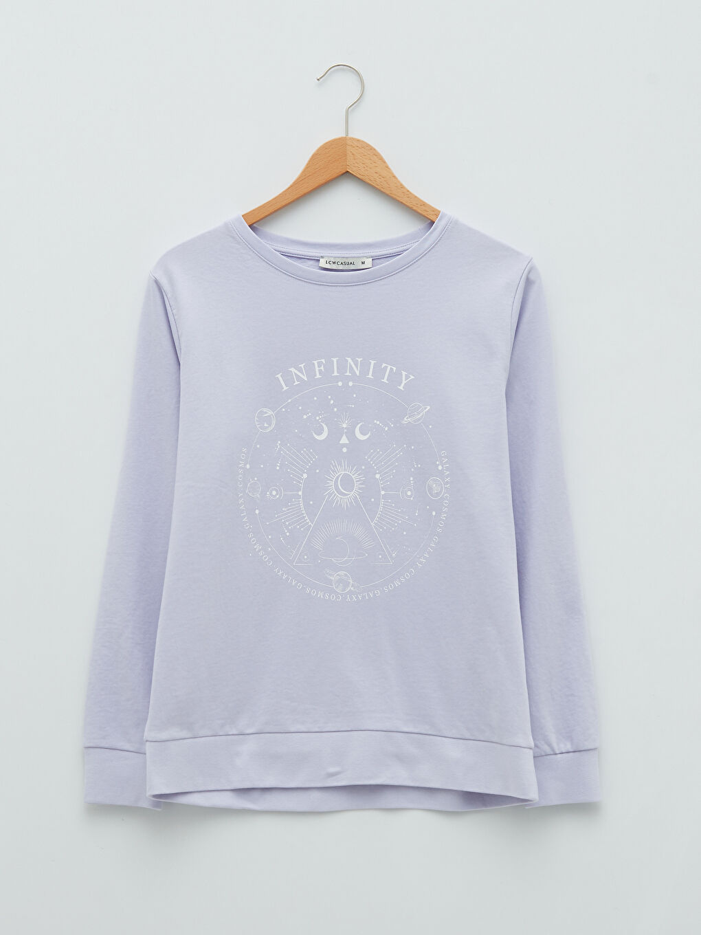 Crew Neck Printed Long Sleeve Women's Sweatshirt-5