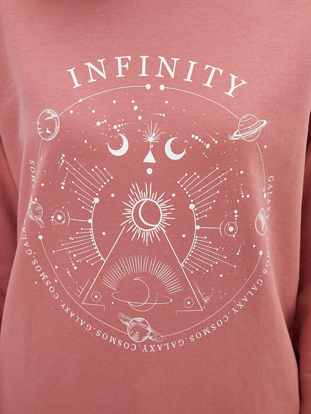Crew Neck Printed Long Sleeve Women's Sweatshirt-3