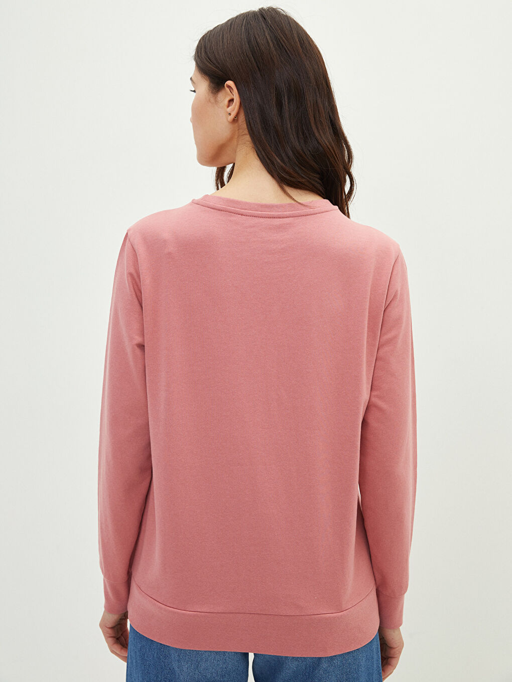 Crew Neck Printed Long Sleeve Women's Sweatshirt-4