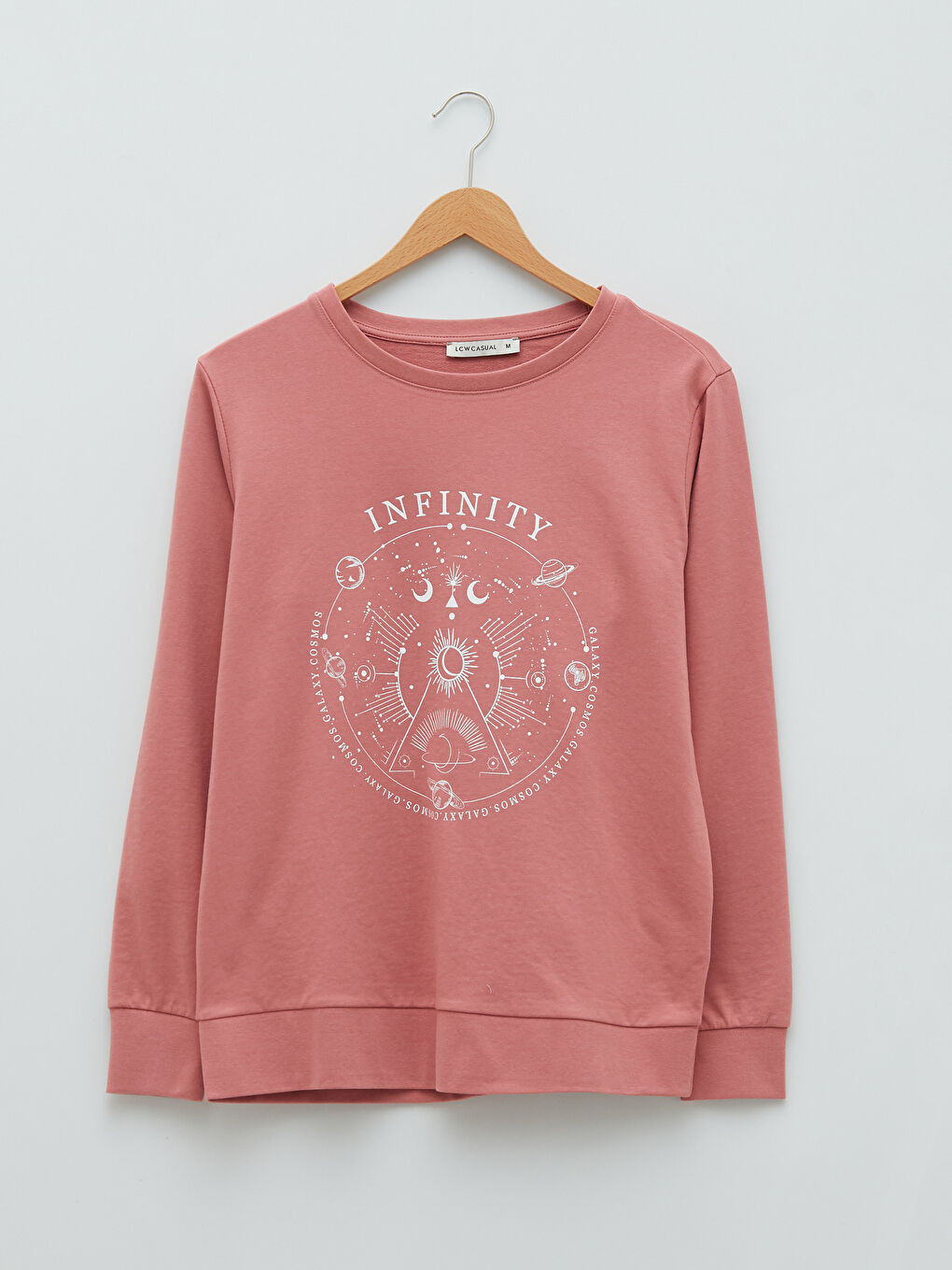 Crew Neck Printed Long Sleeve Women's Sweatshirt-5