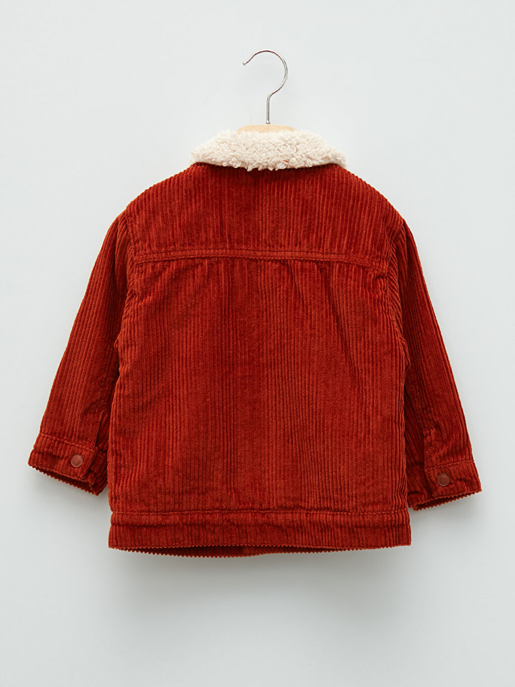 Veste Bébé Garçon en Velours à Manches Longues et Détail de Fourrure au Col-1