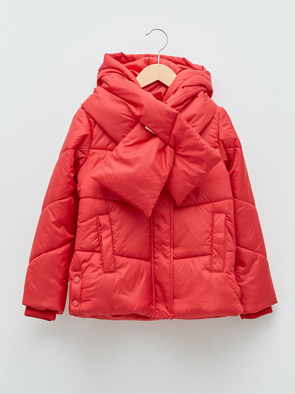 LCW Kids Manteau Gonflable à Capuche pour Fille et Écharpe -W1HC76Z4-KYU
