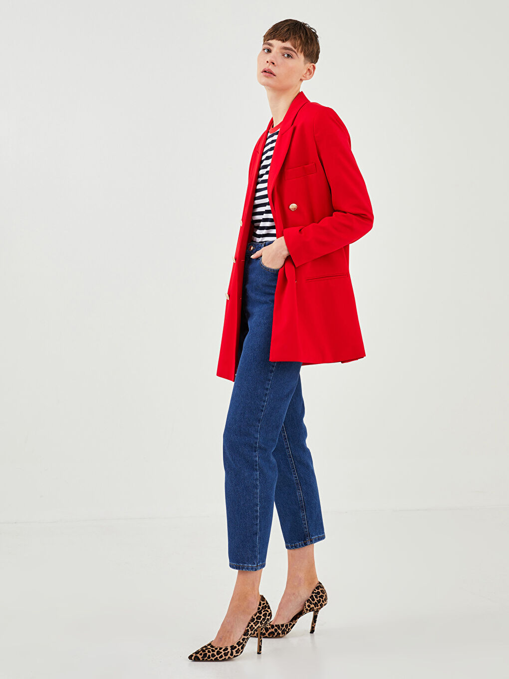 Žena CRVENA Sako jakna-3