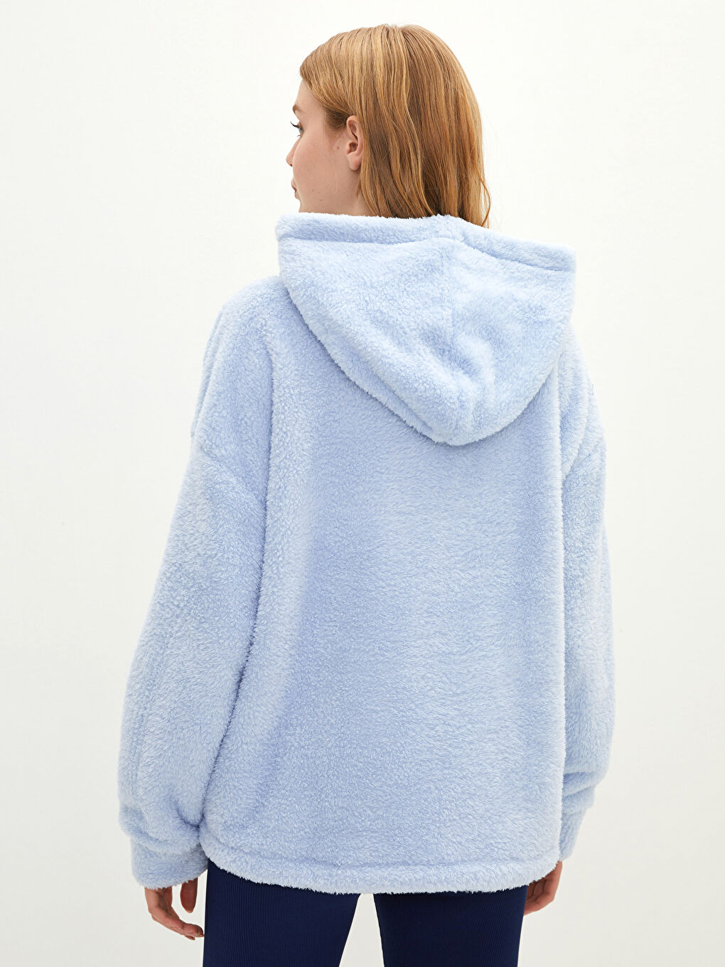 Толстовка худи для женщин с длинным рукавом из флиса с вышитым принтом-3