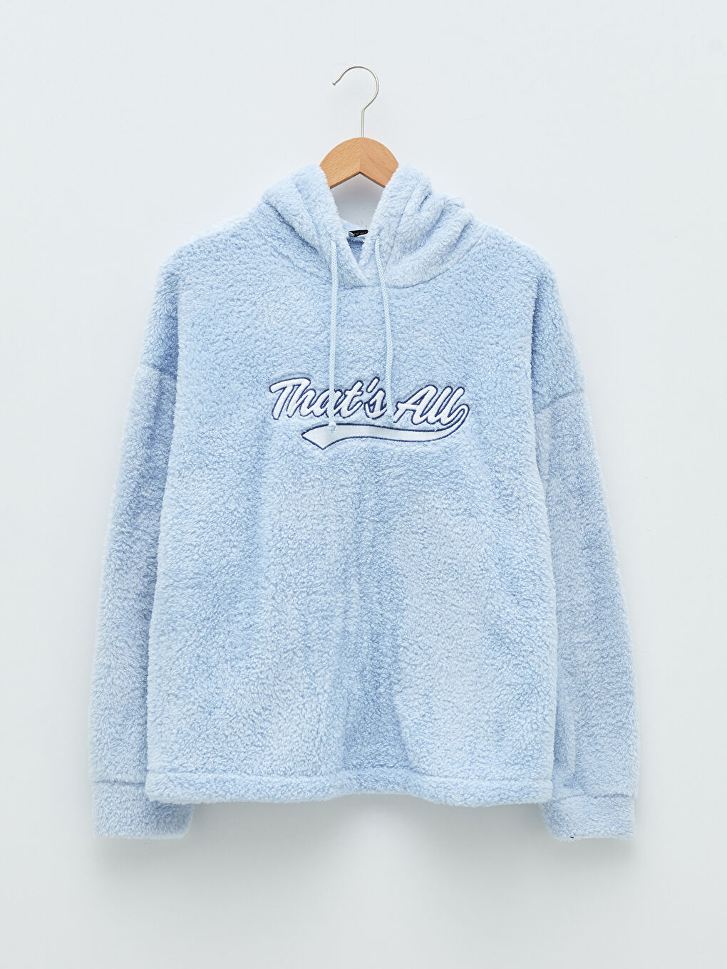 Толстовка худи для женщин с длинным рукавом из флиса с вышитым принтом-4