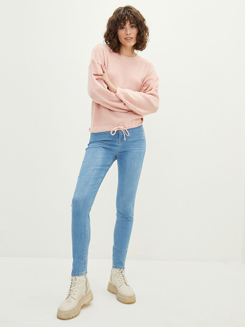 İndigo Yüksek Bel Jüpiter Süper Skinny Fit Kadın Jean Pantolon-1