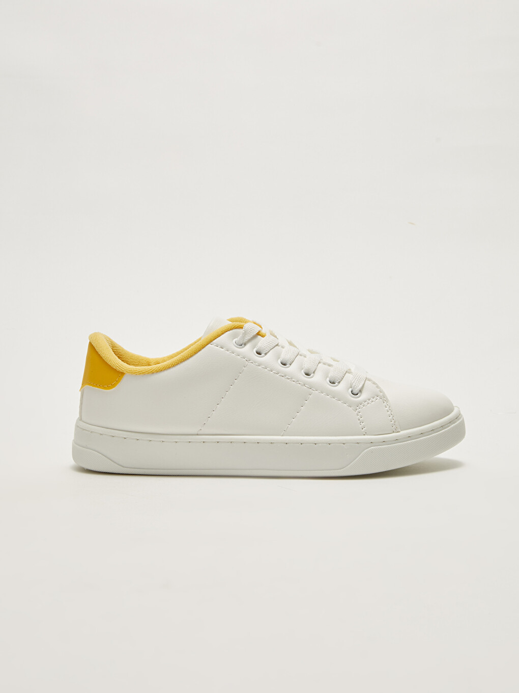 Faux Leather Lace-up Women's Sneakers-1