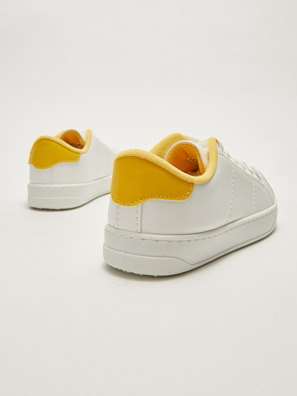 Faux Leather Lace-up Women's Sneakers-3