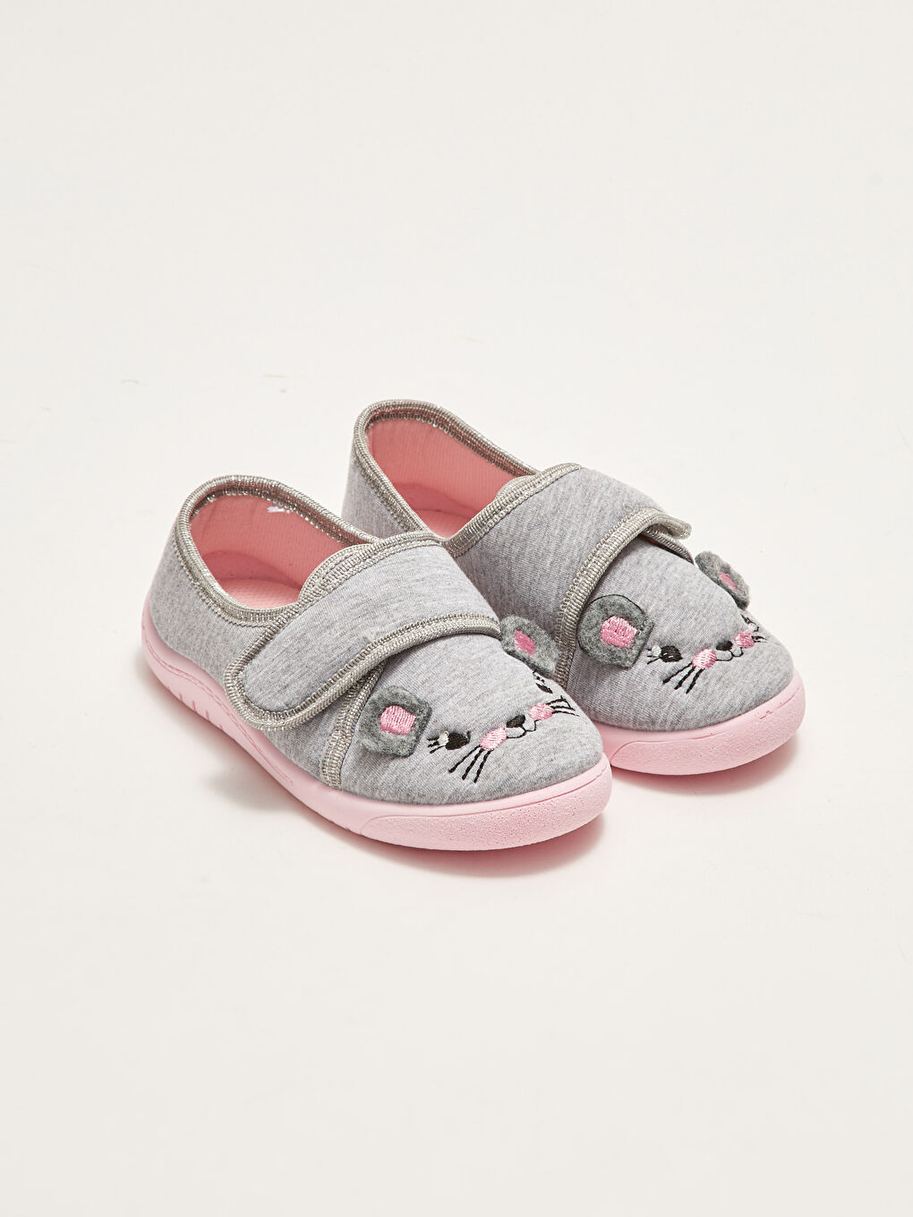 LCW STEPS Embroidery Detailed Hook and Loop  Slippers for Girls -W1HD67Z4-UXF