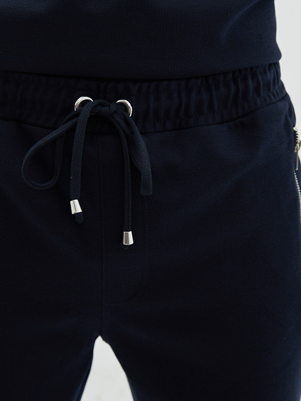 Lacivert Dar Kalıp Erkek Eşofman Altı-4