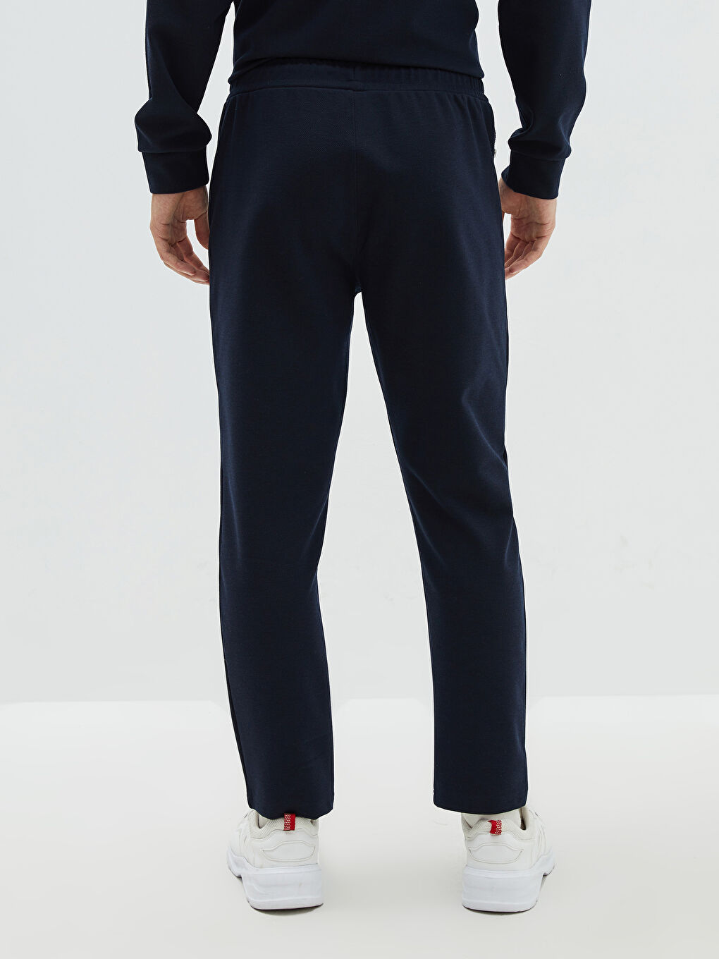 Lacivert Dar Kalıp Erkek Eşofman Altı-8