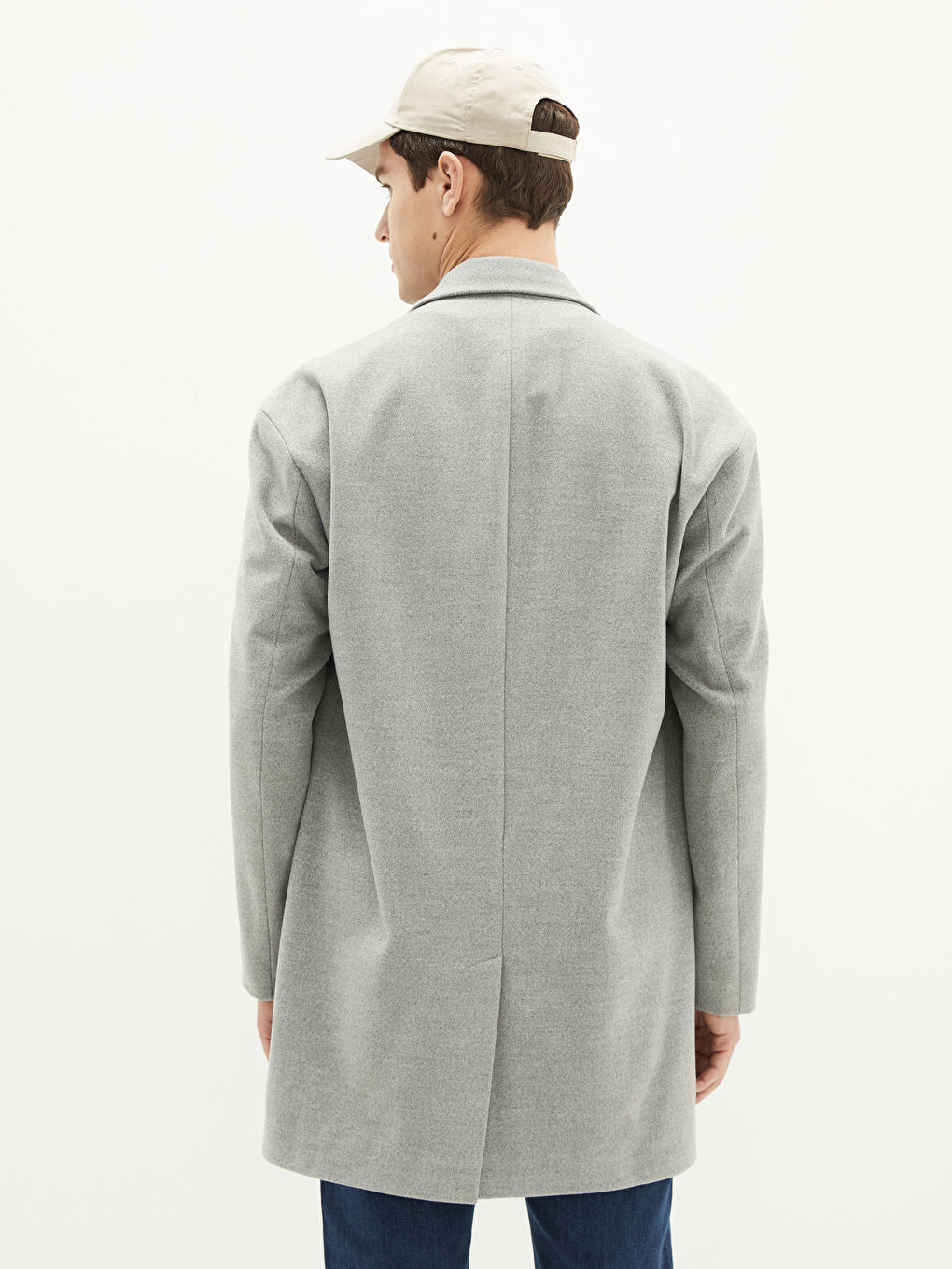 Manteau Cachet Fin à Col de Veste pour Hommes Ajustement Décontracté-4