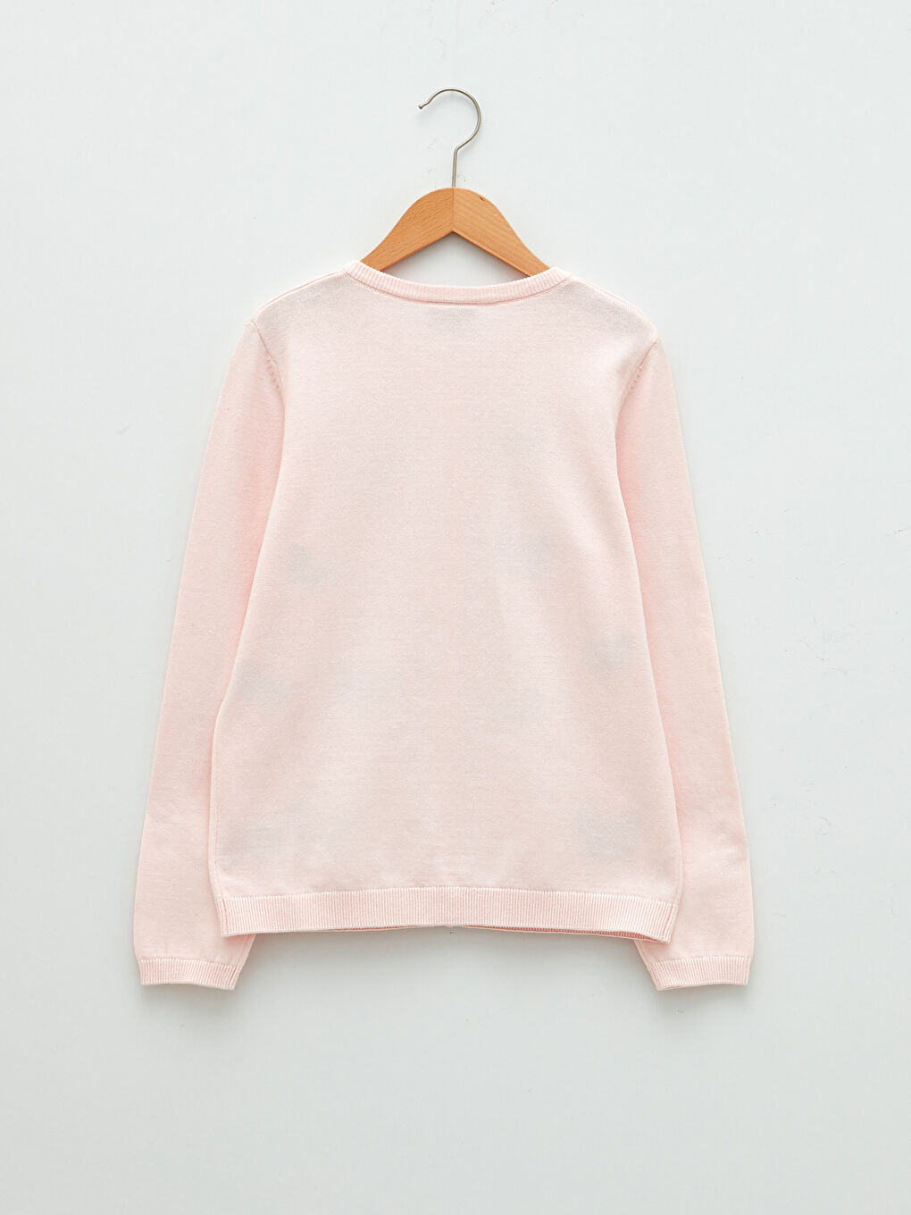 Crew Neck Sequin Embroidered Long Sleeve Girls' Knitwear Cardigan-1