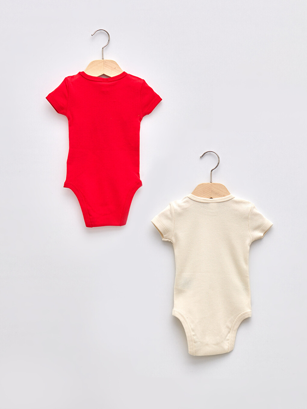 Crew Neck Short Sleeve Printed Cotton Baby Boy Body With Snap Fastener 2 Pieces-1