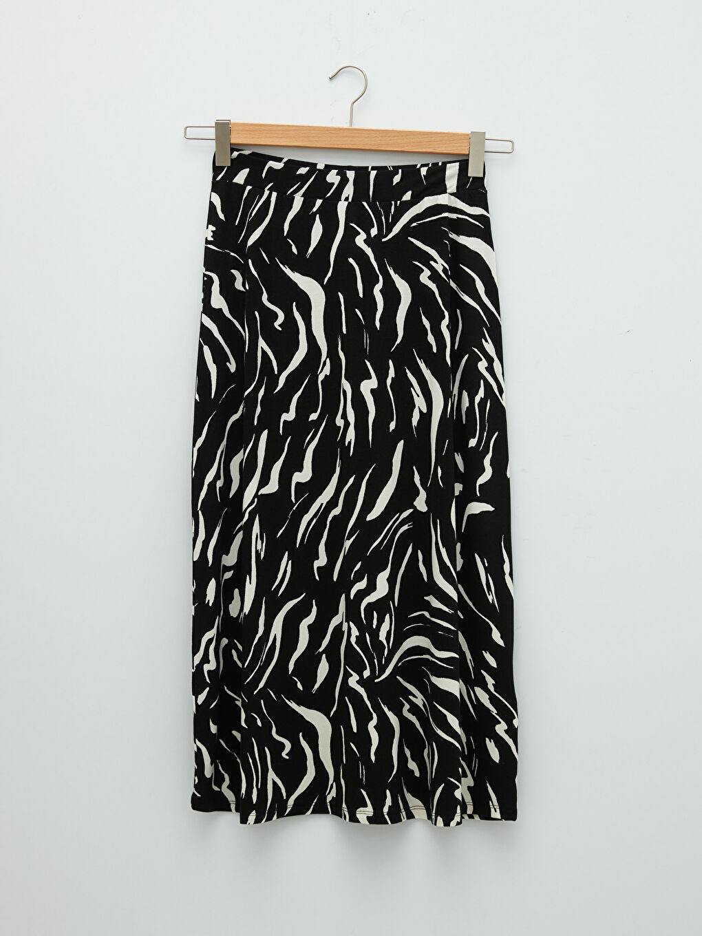 Elastic Waist Patterned A-Line Women's Skirt-5