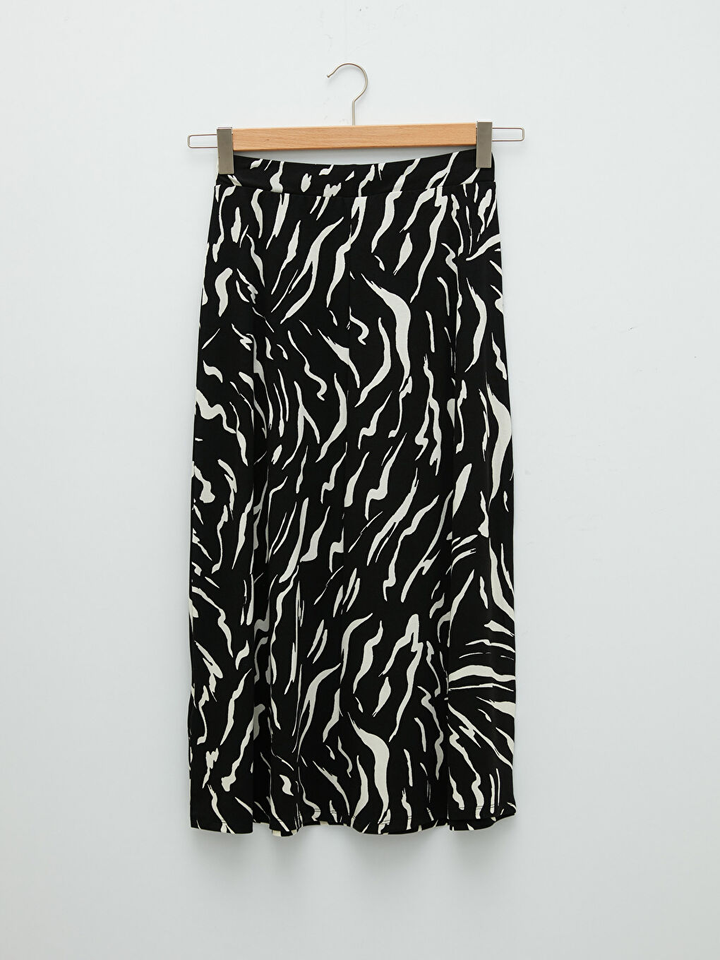 Elastic Waist Patterned A-Line Women's Skirt-6