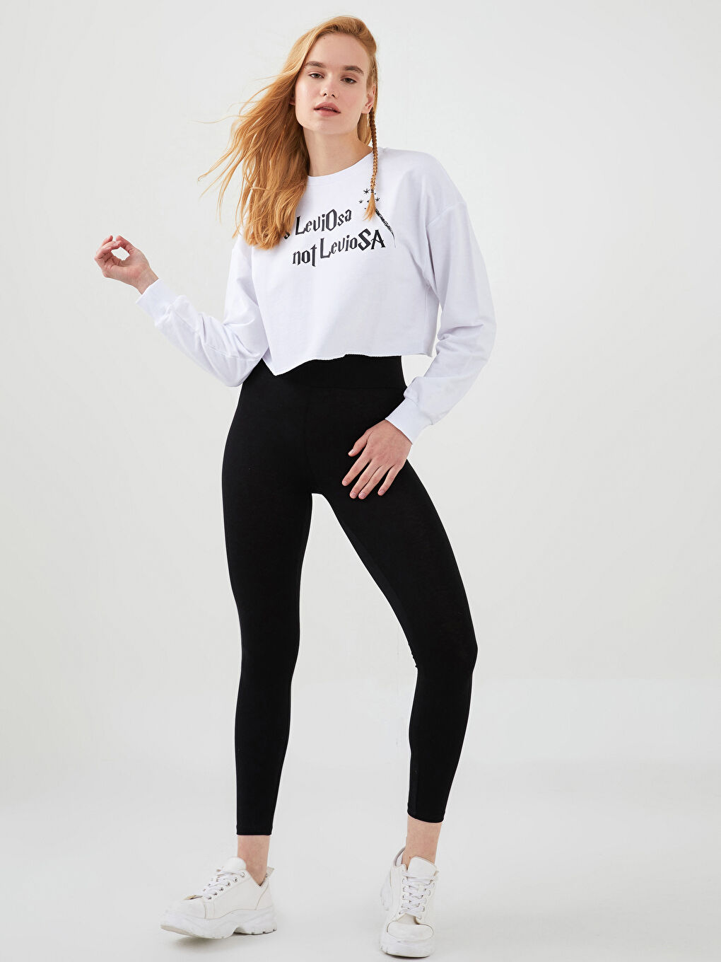 Elastic Waist Regular Cotton Women's Tights-1