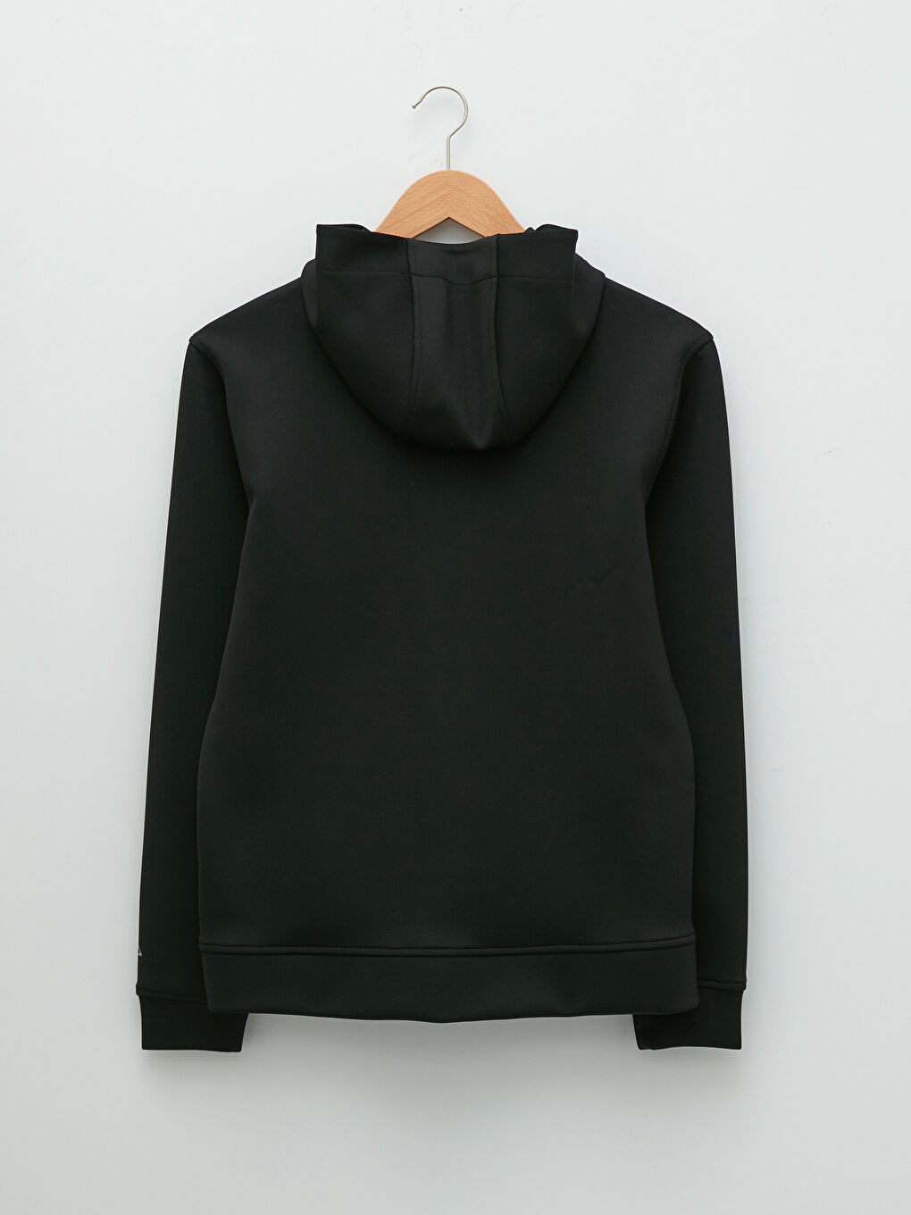 Siyah Standart Kalıp Kapüşonlu Erkek Hırka-6