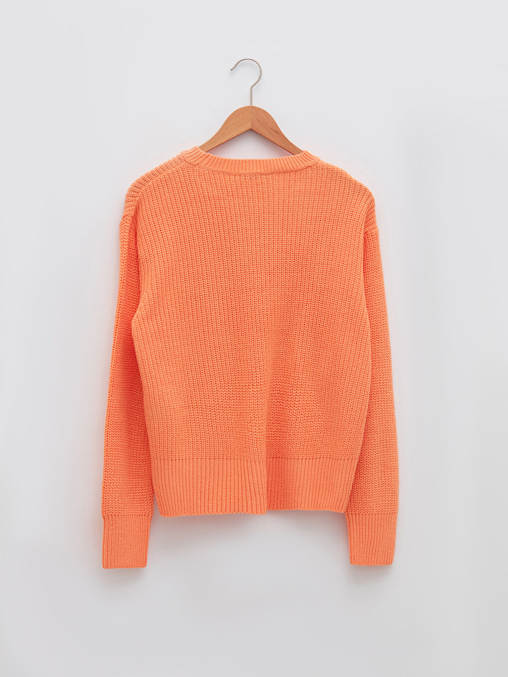 Pembe Bisiklet Yaka Basic Uzun Kollu Kadın Triko Kazak-6