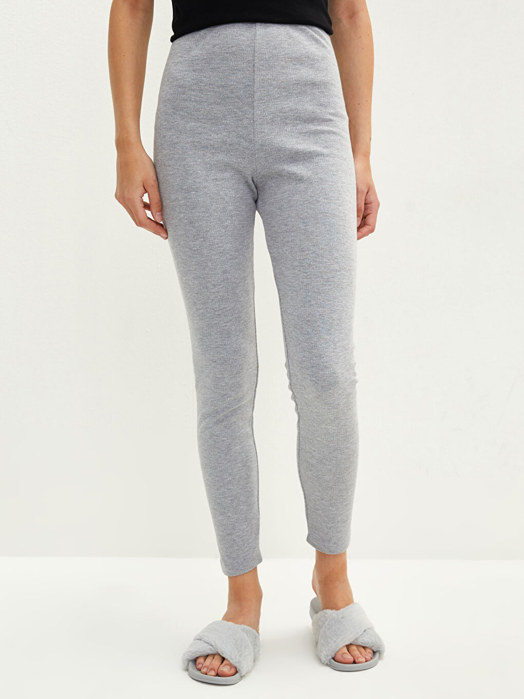 LCW DREAM Damen Leggings mit Elastischem Bund und Schlichtem Basisschicht-Design -W1HF89Z8-L8N