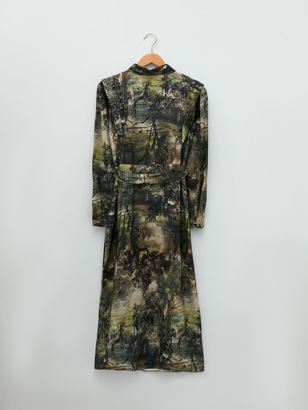 LCWAIKIKI Classic Collared Neck Patterned Long Sleeve Women's Dress -W1HF92Z8-F9C
