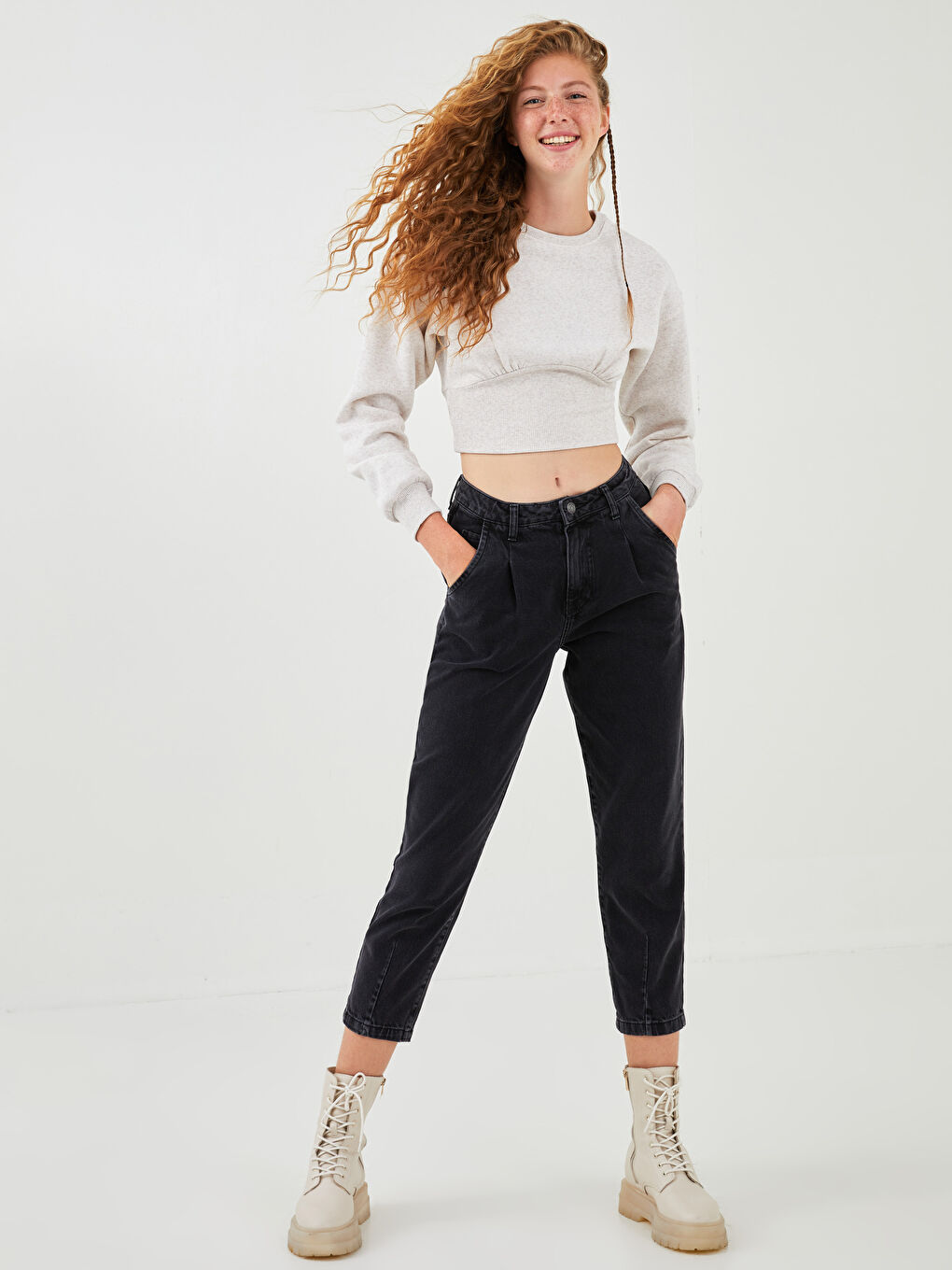 Žena BEŽ Majica s kapuljačom/Dukserica-2