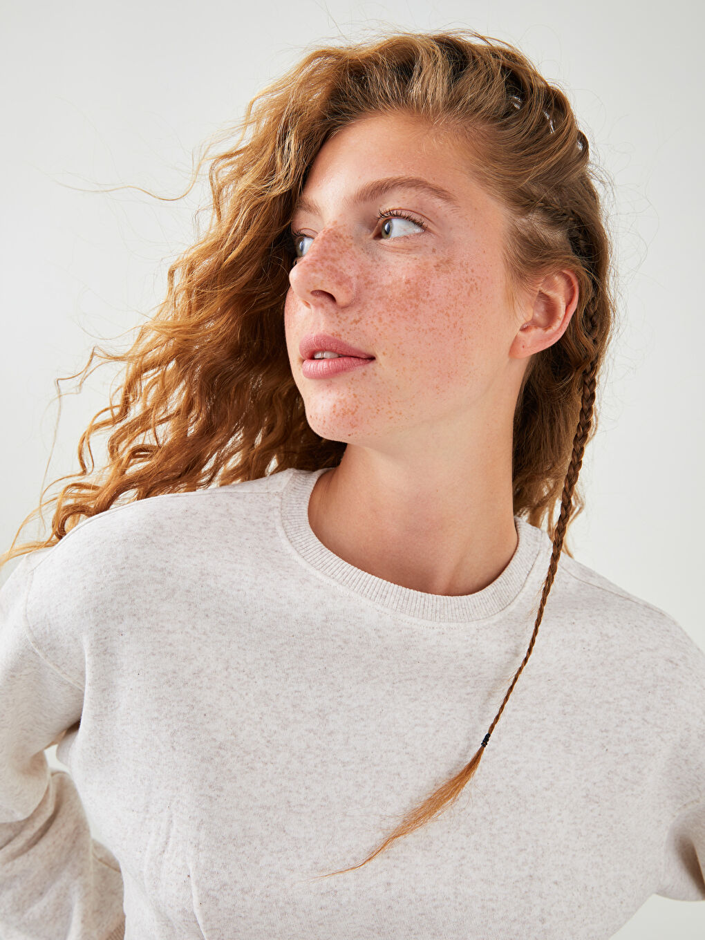 Žena BEŽ Majica s kapuljačom/Dukserica-3