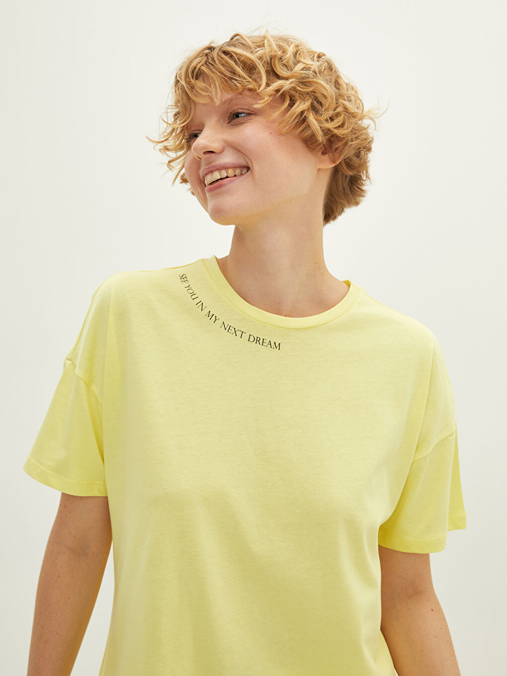 Crew Neck Printed Short Sleeve Cotton Short Pajamas Set-3