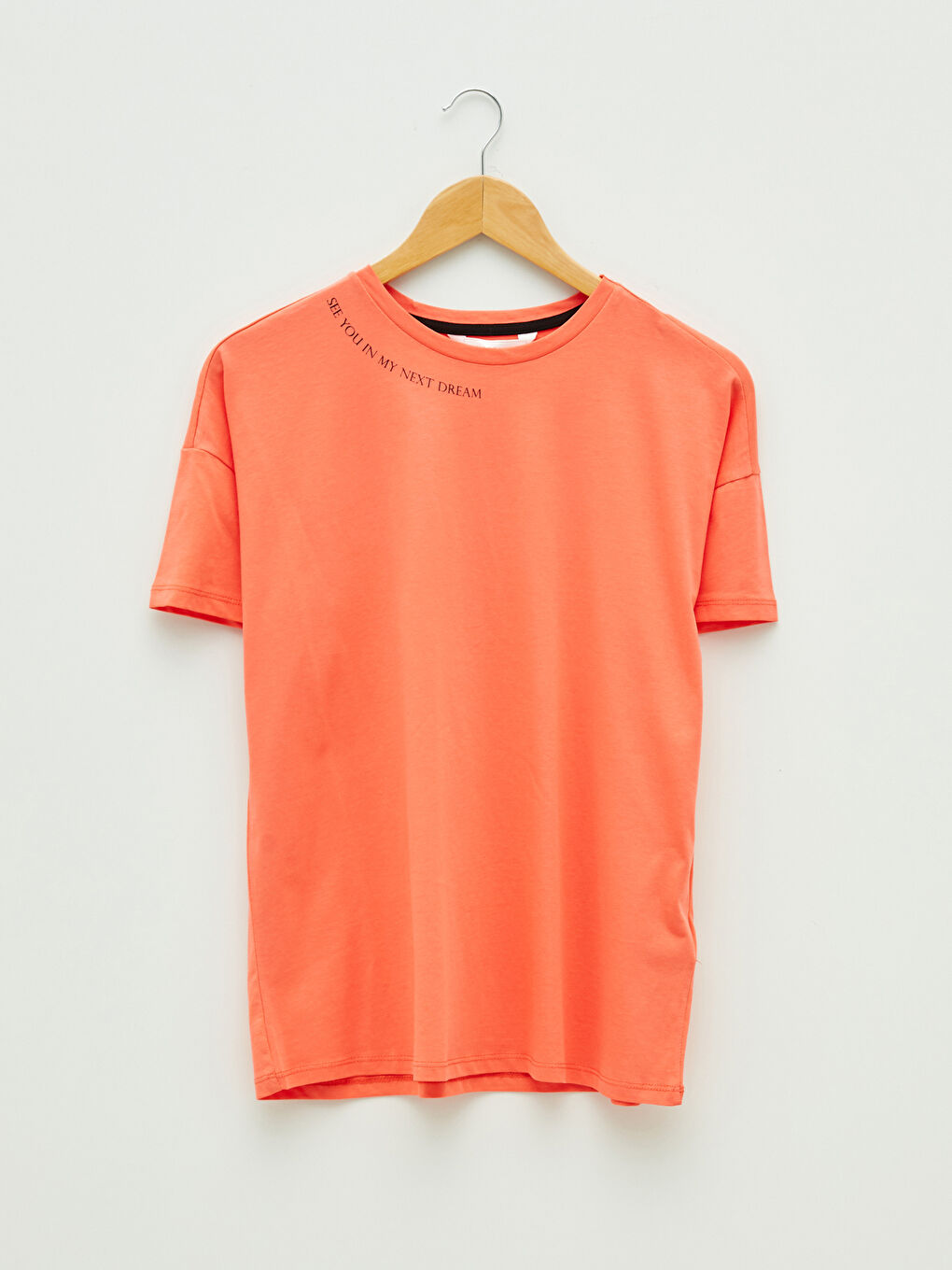 Mercan Bisiklet Yaka Baskılı Kısa Kollu Pamuklu Kadın Şortlu Pijama Takımı-6