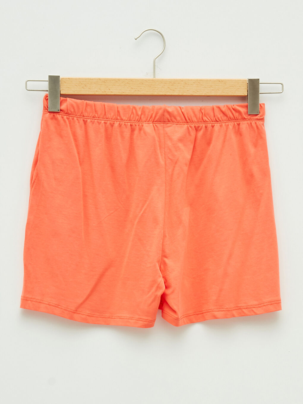 Mercan Bisiklet Yaka Baskılı Kısa Kollu Pamuklu Kadın Şortlu Pijama Takımı-9