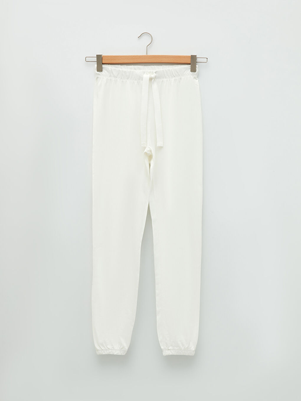 Ekru Bisiklet Yaka Baskılı Kısa Kollu Pamuklu Kadın Pijama Takımı-8