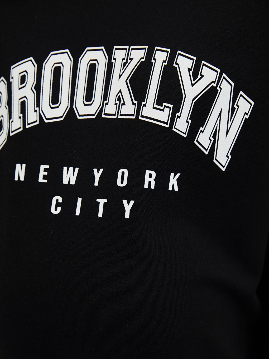 Siyah Bisiklet Yaka Baskılı Uzun Kollu Hamile Elbise-2