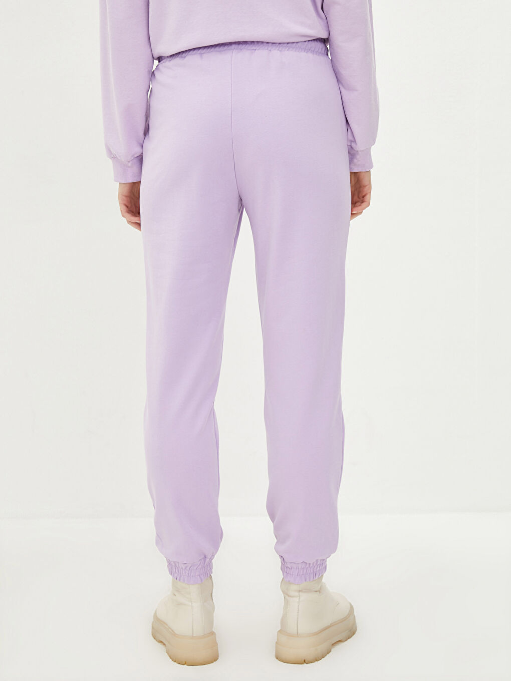 LCW Vision Elastic Waist Printed Women's Thick Tracksuit Bottoms -W1HG49Z8-FMN