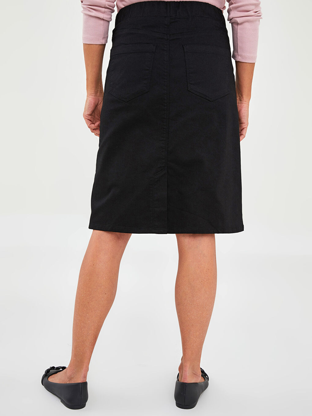 LCW Grace Elastic Waist Regular Pocket Detailed Women's Skirt -W1HG54Z8-CVL