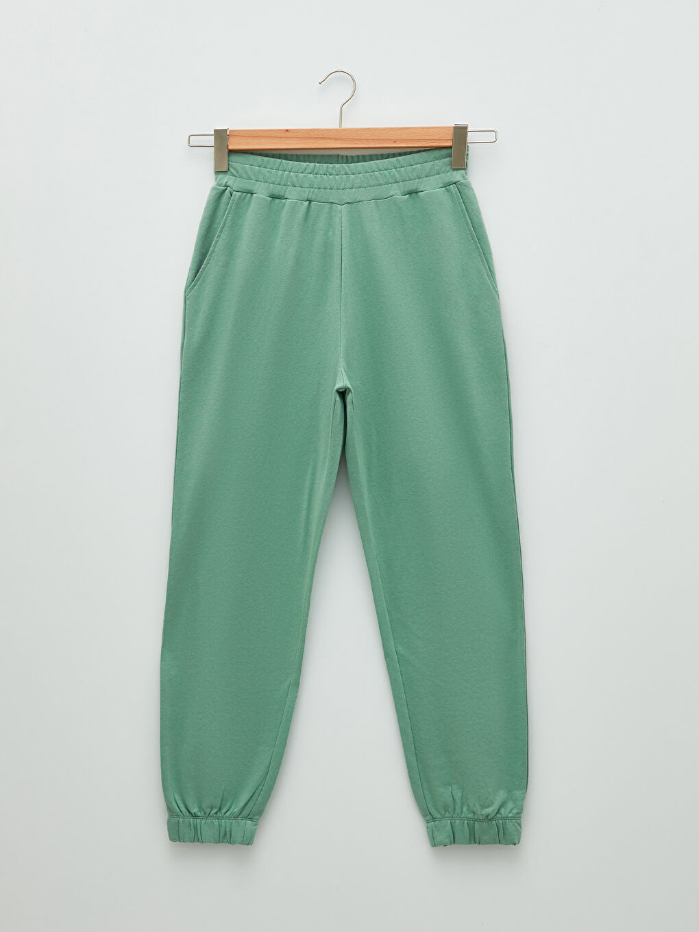 Kadın Beli Lastikli Düz Jogger Eşofman Altı-5