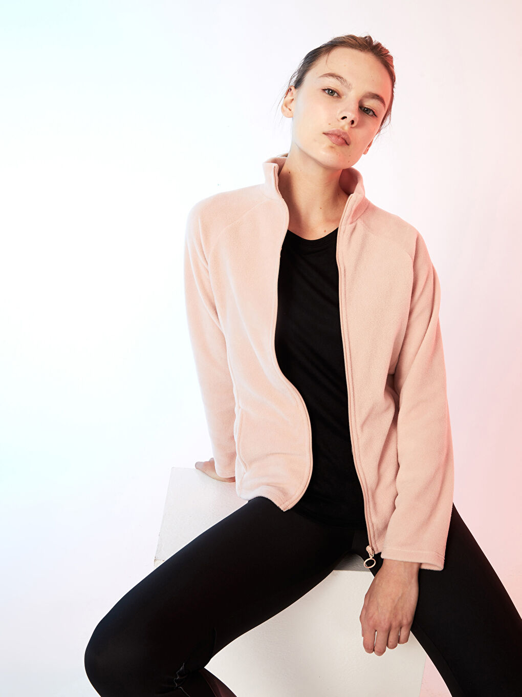 Cardigan de Sport pour Femmes à Col Cheminée