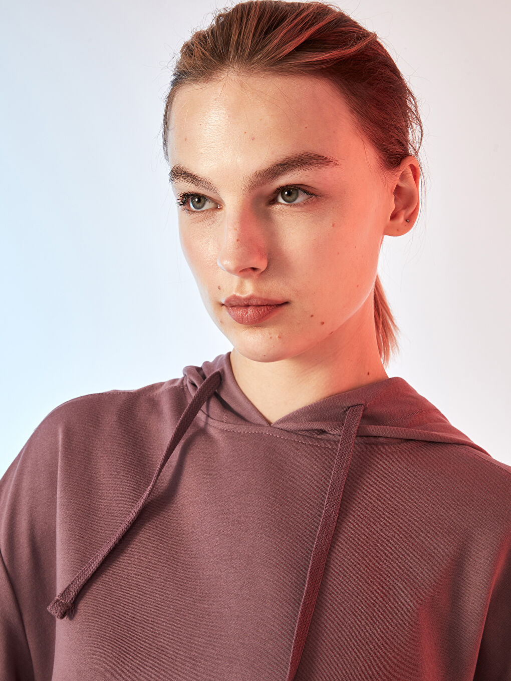 Спортна тениска с качулка, редовна кройка, къс ръкав за жени-2